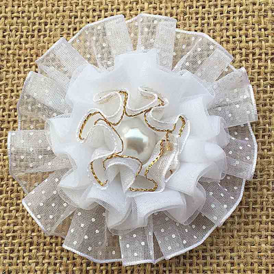 2gab Matu aksesuāri Matu sprādzes Matu sprādzes Matu sprādzes Eleganta Lentes imitācijas pērle Polka dot Ziedi matu lente Svētku dāvanas