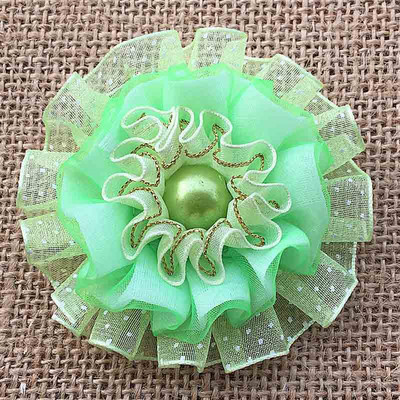 2gab Matu aksesuāri Matu sprādzes Matu sprādzes Matu sprādzes Eleganta Lentes imitācijas pērle Polka dot Ziedi matu lente Svētku dāvanas