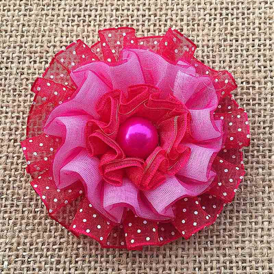 2gab Matu aksesuāri Matu sprādzes Matu sprādzes Matu sprādzes Eleganta Lentes imitācijas pērle Polka dot Ziedi matu lente Svētku dāvanas