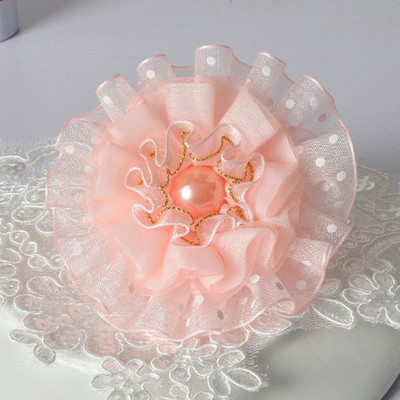 2gab Matu aksesuāri Matu sprādzes Matu sprādzes Matu sprādzes Eleganta Lentes imitācijas pērle Polka dot Ziedi matu lente Svētku dāvanas