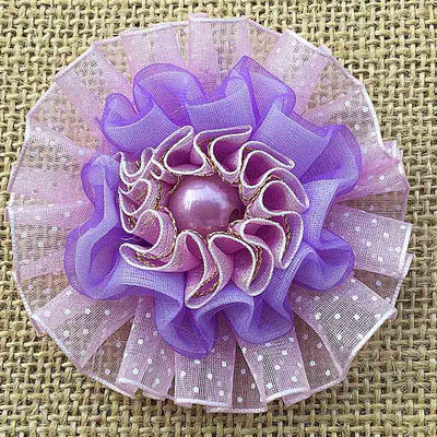 2gab Matu aksesuāri Matu sprādzes Matu sprādzes Matu sprādzes Eleganta Lentes imitācijas pērle Polka dot Ziedi matu lente Svētku dāvanas