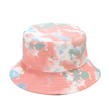 Μόδα Καπέλο κουβά διπλής όψης Tie-dye Fisherman Caps Καπέλα ηλίου εξωτερικού χώρου Casual καπέλο το καλοκαίρι