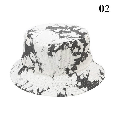 Divatos kétoldalas vödörsapka Nyakkendős, festett halászsapkák napozósapkák szabadtéri alkalmi napkalap nyáron