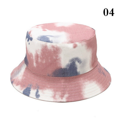 Divatos kétoldalas vödörsapka Nyakkendős, festett halászsapkák napozósapkák szabadtéri alkalmi napkalap nyáron