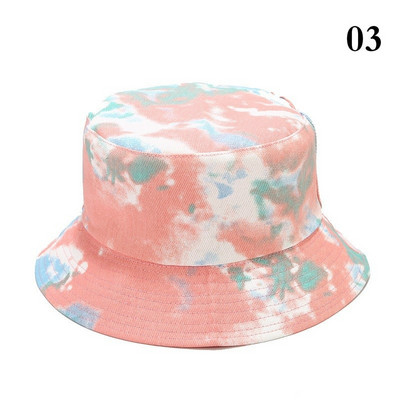 Divatos kétoldalas vödörsapka Nyakkendős, festett halászsapkák napozósapkák szabadtéri alkalmi napkalap nyáron