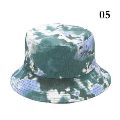 Divatos kétoldalas vödörsapka Nyakkendős, festett halászsapkák napozósapkák szabadtéri alkalmi napkalap nyáron