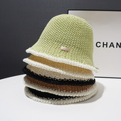 Prozračna šuplja pletena kapa Ženska modna kapa za umivaonik Tanka proljetna i ljetna ribarska kapa sa šiltom za sunce