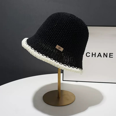 Prozračna šuplja pletena kapa Ženska modna kapa za umivaonik Tanka proljetna i ljetna ribarska kapa sa šiltom za sunce