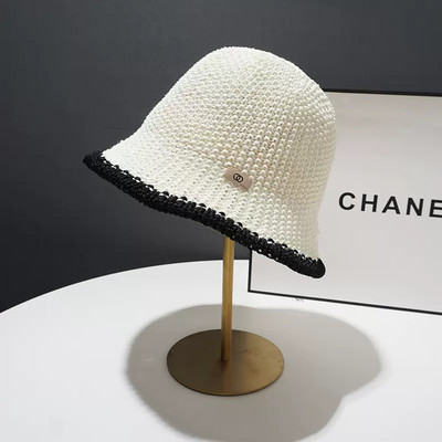 Prozračna šuplja pletena kapa Ženska modna kapa za umivaonik Tanka proljetna i ljetna ribarska kapa sa šiltom za sunce