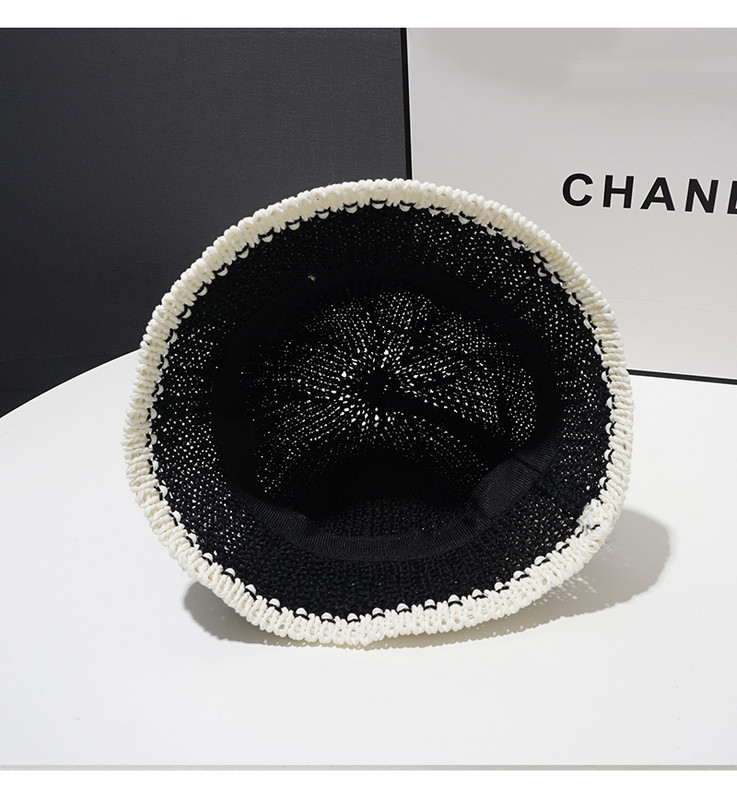 Prozračna šuplja pletena kapa Ženska modna kapa za umivaonik Tanka proljetna i ljetna ribarska kapa sa šiltom za sunce