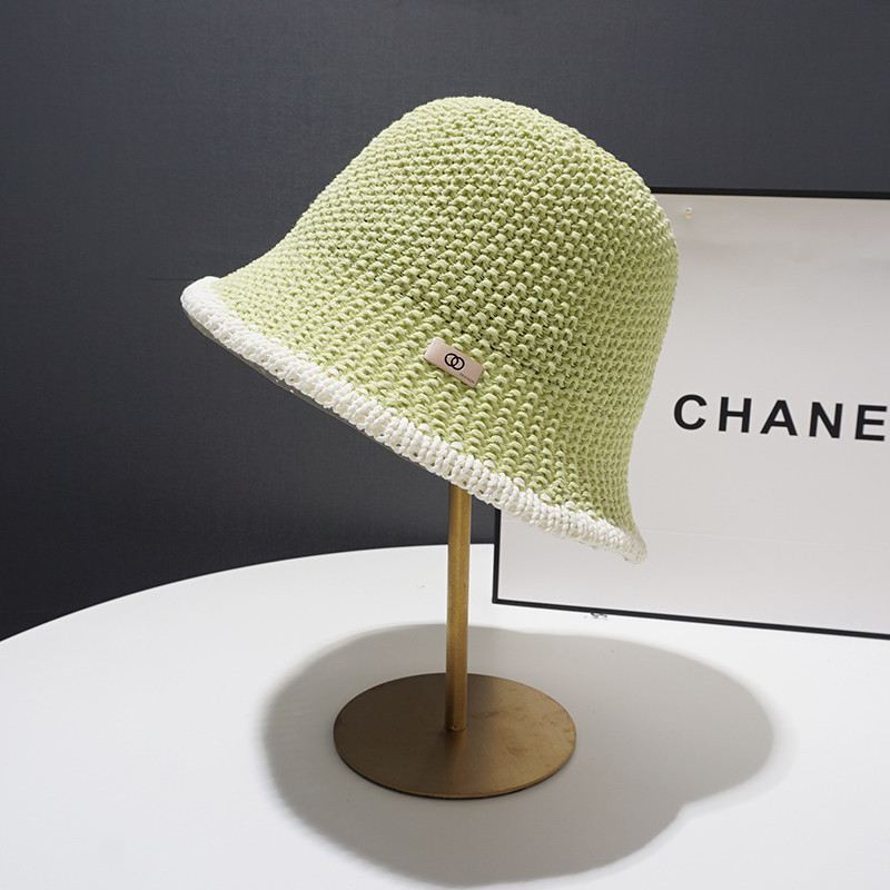 Prozračna šuplja pletena kapa Ženska modna kapa za umivaonik Tanka proljetna i ljetna ribarska kapa sa šiltom za sunce