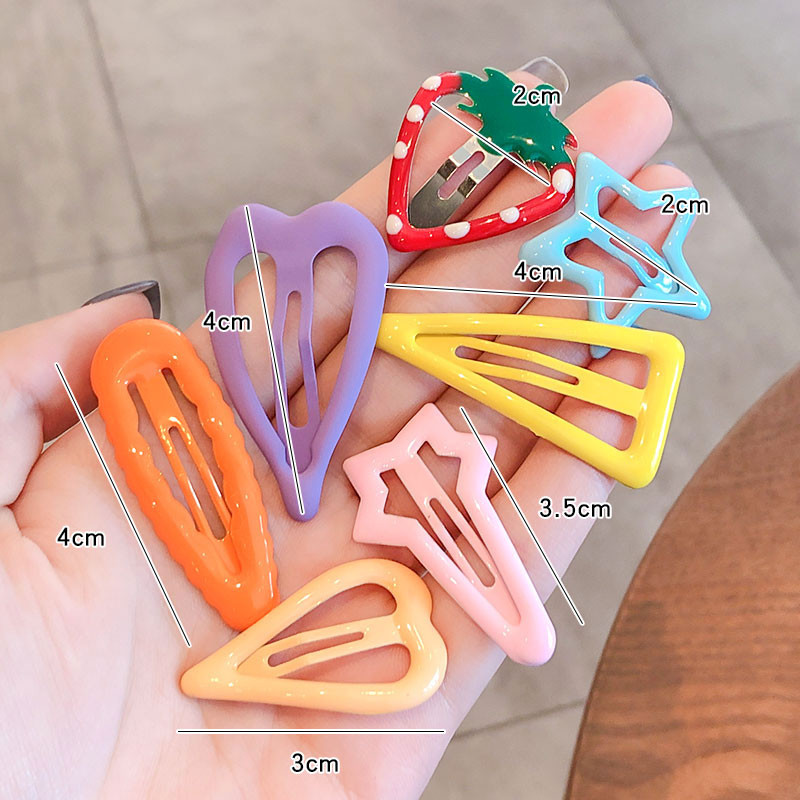 10/20 kom/set Dječje slatke boje Geometrijske voćne zvijezde Ukrasi Koje za kosu Djevojčice Lijepe sjajne ukosnice Dječji dodaci za kosu