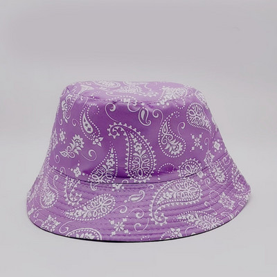 Unisex Fashion Casual Plant Caju Print Umbrelă de soare Pălărie de găleată Obțineți pălării de pescar pentru bărbați