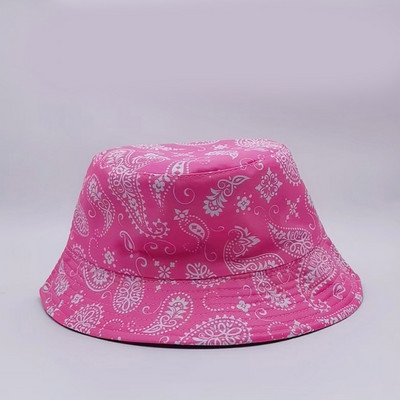 Unisex Fashion Casual Plant Caju Print Umbrelă de soare Pălărie de găleată Obțineți pălării de pescar pentru bărbați