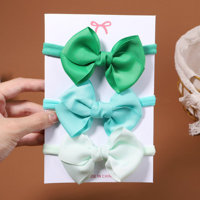 3db/szett Candy Color masni baba fejpánt gyerekeknek lányok újszülött masnis rugalmas hajpántok csecsemő turbán fejfedők hajkiegészítők