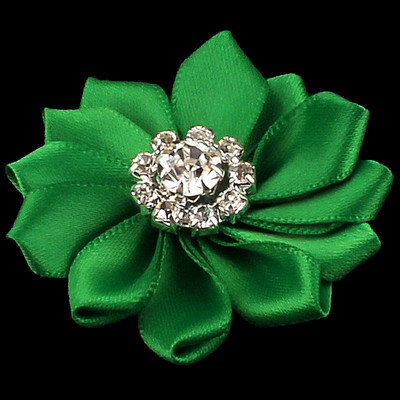 5 kom/lot Mini višeslojna satenska vrpca, cvijeće od 5 cm u 17 boja s gumbom od umjetnog dijamanta, cvijeće od umjetne tkanine za trake za glavu