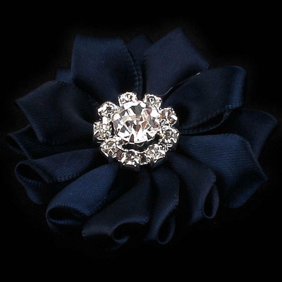 5 kom/lot Mini višeslojna satenska vrpca, cvijeće od 5 cm u 17 boja s gumbom od umjetnog dijamanta, cvijeće od umjetne tkanine za trake za glavu