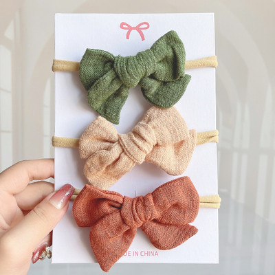 4 kom/set slatka pamučna lanena puna traka za glavu s leopardovim otiskom za djevojčice, traka za glavu, dječji dodaci za kosu