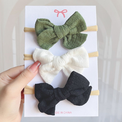 4 kom/set slatka pamučna lanena puna traka za glavu s leopardovim otiskom za djevojčice, traka za glavu, dječji dodaci za kosu