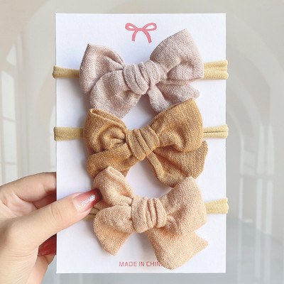 4 kom/set slatka pamučna lanena puna traka za glavu s leopardovim otiskom za djevojčice, traka za glavu, dječji dodaci za kosu