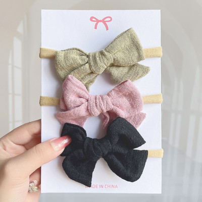 4 kom/set slatka pamučna lanena puna traka za glavu s leopardovim otiskom za djevojčice, traka za glavu, dječji dodaci za kosu