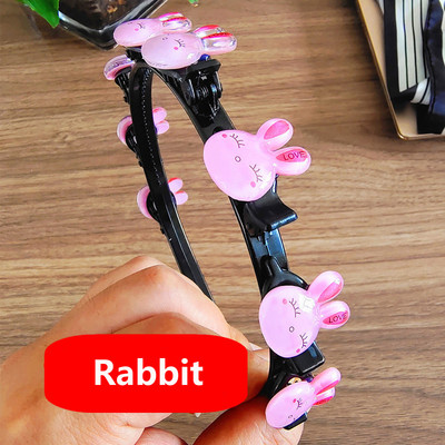 Aranyos rajzfilm haj fejpánt női fonott haj műtárgy többrétegű üreges frufru formázó hajtű gyermek női kiegészítők