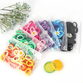 ncmama 50kom/set Gumice za kosu za djecu Elastična gumica za kosu Uže za kosu u repu Šarene gumice Pokrivala za glavu Dječji dodaci za kosu