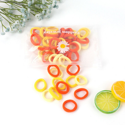 ncmama 50kom/set Gumice za kosu za djecu Elastična gumica za kosu Uže za kosu u repu Šarene gumice Pokrivala za glavu Dječji dodaci za kosu