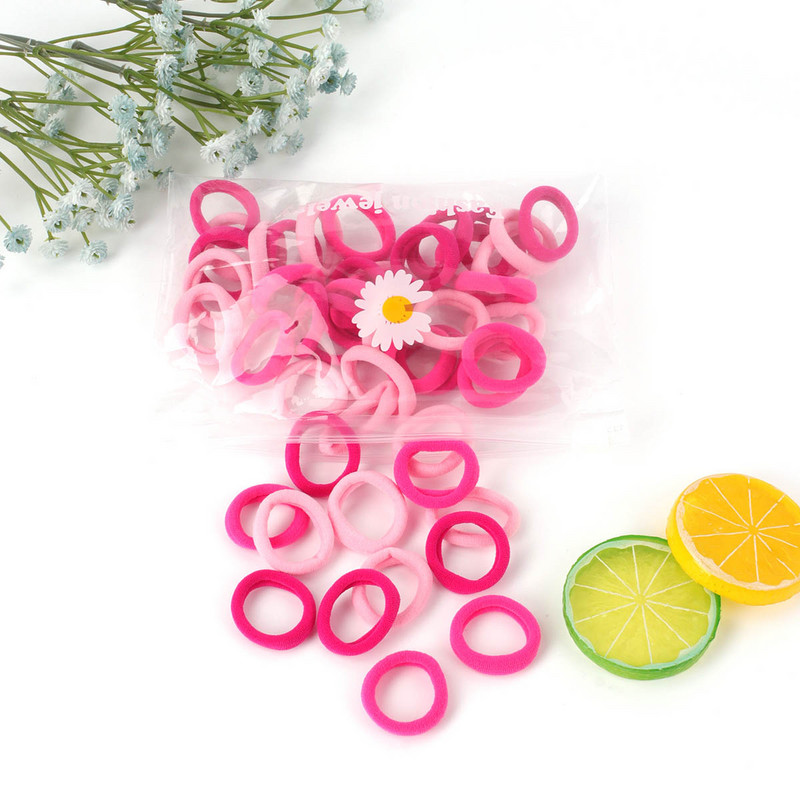 ncmama 50kom/set Gumice za kosu za djecu Elastična gumica za kosu Uže za kosu u repu Šarene gumice Pokrivala za glavu Dječji dodaci za kosu