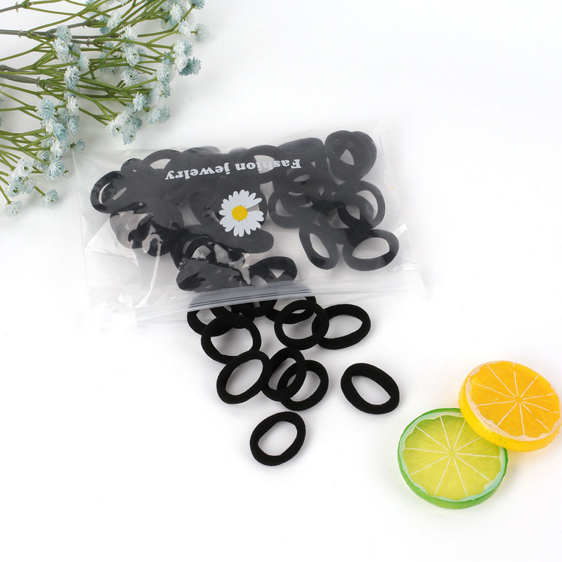 ncmama 50kom/set Gumice za kosu za djecu Elastična gumica za kosu Uže za kosu u repu Šarene gumice Pokrivala za glavu Dječji dodaci za kosu