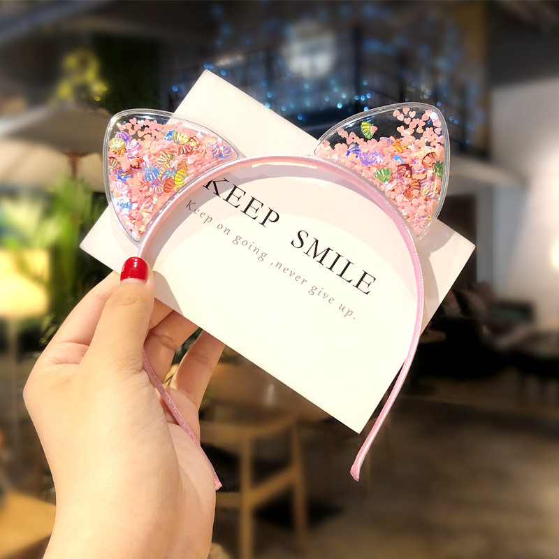 Accesorii pentru păr pentru fete, accesorii de păr pentru fete, modele coreeane, cerc pentru păr pentru copii, oferta caldă, coafură, urechi de pisică, culoare dulce, paiete, cerc de păr