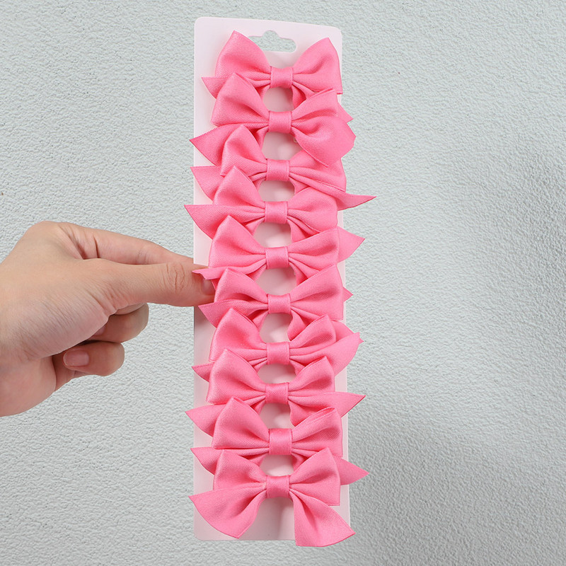 10 db/szett 3 hüvelykes egyszínű nejlon masni hajcsat gyerekeknek lányoknak csípős hajtűk butik barrettes fejfedők hajkiegészítők