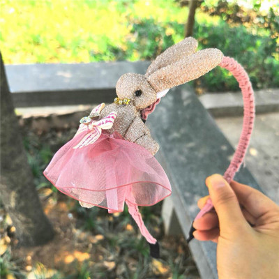 Mielas animacinis triušio plaukų juostelė vaikams Mergaičių plaukų galvos juostos lankeliai Priedai Išskirtinė princesės galvos juosta Galvos apdangalas