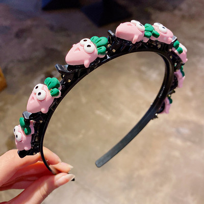 Új Cartoon Hajgumik lányok Fejpánt fonott hajcsat Fejpánt Hajkarika Aranyos hajtűs hajkiegészítők lányoknak