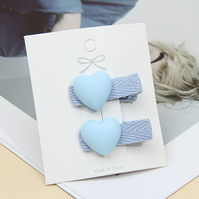 5kom/set Sigurnosne kopče za kosu u obliku srca za djevojčice, dječje ukosnice u boji slatkiša, zeca, Pokrivala za glavu, Dječji dodaci za kosu