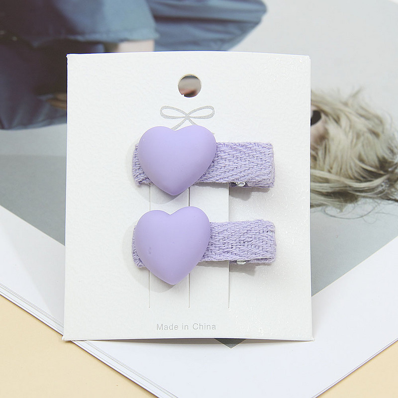 5kom/set Sigurnosne kopče za kosu u obliku srca za djevojčice, dječje ukosnice u boji slatkiša, zeca, Pokrivala za glavu, Dječji dodaci za kosu