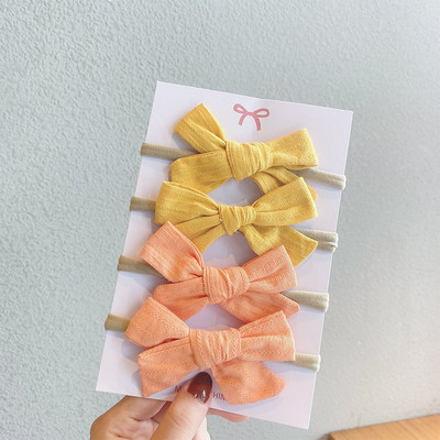4 bucăți/set bentiță din nailon moale pentru fetiță bentite pentru nou-născut bentițe elastice pentru păr turban pentru copii accesorii pentru păr pentru copii