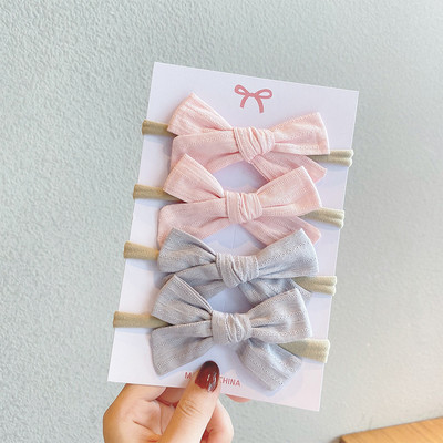 4 bucăți/set bentiță din nailon moale pentru fetiță bentite pentru nou-născut bentițe elastice pentru păr turban pentru copii accesorii pentru păr pentru copii