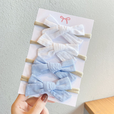 4 bucăți/set bentiță din nailon moale pentru fetiță bentite pentru nou-născut bentițe elastice pentru păr turban pentru copii accesorii pentru păr pentru copii