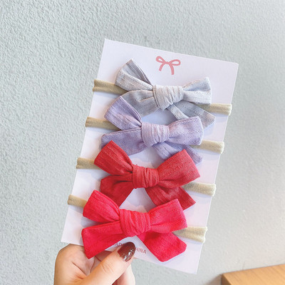 4 bucăți/set bentiță din nailon moale pentru fetiță bentite pentru nou-născut bentițe elastice pentru păr turban pentru copii accesorii pentru păr pentru copii