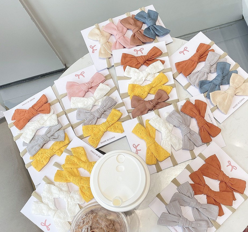 4 bucăți/set bentiță din nailon moale pentru fetiță bentite pentru nou-născut bentițe elastice pentru păr turban pentru copii accesorii pentru păr pentru copii