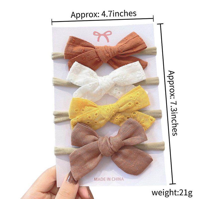 4 bucăți/set bentiță din nailon moale pentru fetiță bentite pentru nou-născut bentițe elastice pentru păr turban pentru copii accesorii pentru păr pentru copii