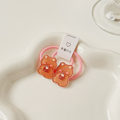 5 db/Szett Gyerekek Aranyos Színek Rajzfilm Virág Scrunchik Gumiszalagok Lányok Szép édes, rugalmas hajgumik Gyerek haj kiegészítők