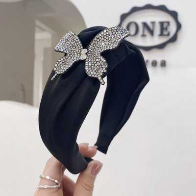 PROLY uus mood naiste peapael Hõbehall liblikas juuksepael Klassikaline turbanpeakate täiskasvanutele mõeldud juuste aksessuaaride pidu