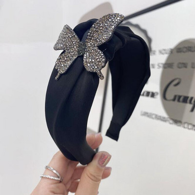 PROLY uus mood naiste peapael Hõbehall liblikas juuksepael Klassikaline turbanpeakate täiskasvanutele mõeldud juuste aksessuaaride pidu