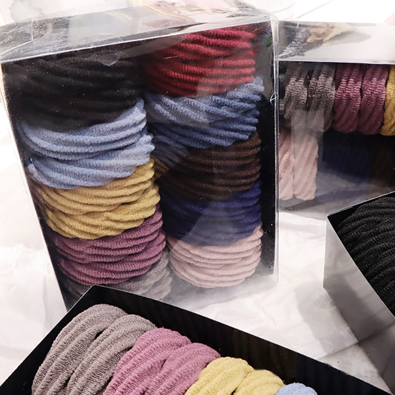 20db zökkenőmentes törölköző Hajgyűrű puha elasztikus hajpántok női lányok lófarok tartó mix színű hajkötő kötél