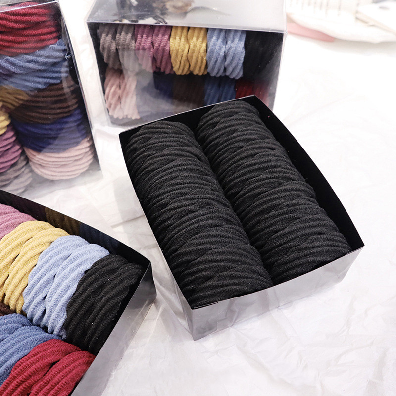 20db zökkenőmentes törölköző Hajgyűrű puha elasztikus hajpántok női lányok lófarok tartó mix színű hajkötő kötél