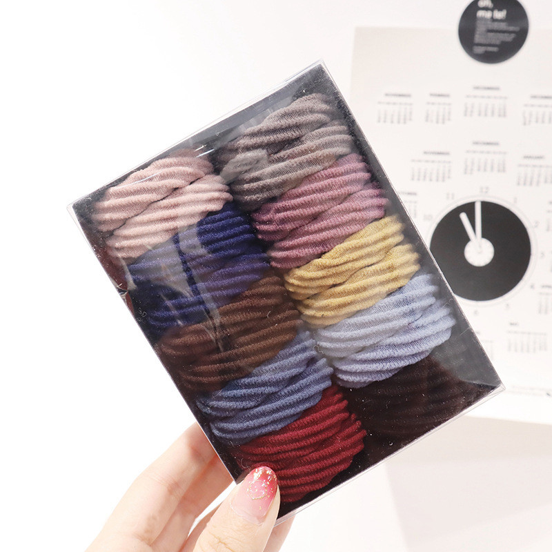 20db zökkenőmentes törölköző Hajgyűrű puha elasztikus hajpántok női lányok lófarok tartó mix színű hajkötő kötél