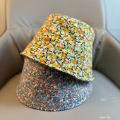 Mali svježi slomljeni cvjetni ribarski šešir Ženski ljetni sklopivi šešir za umivaonik tankog dijela Proljetni i jesenski šeširi za sunčanje na otvorenom