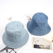 Pălărie pliabilă nouă de pescar, pălărie cu găleată din denim spălat, unisex, șapci Bob, Hip Hop Gorros, pentru bărbați, Panama Fisherman